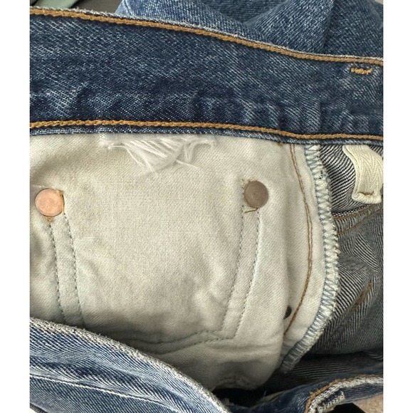 Agolde High Waist Straight Leg Blue Denim Jeans size 29 Medium Wash - Picture 11 of 11